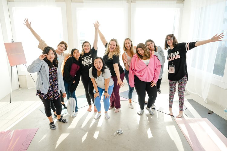 Group of women and girls celebrating